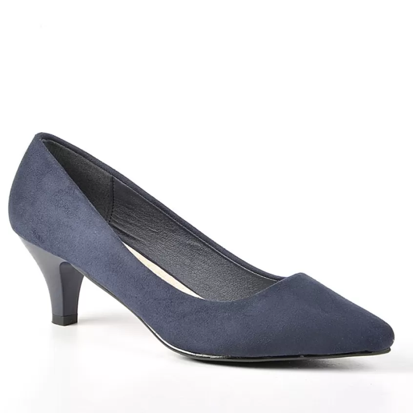 Escarpins | VICE VERSA Escarpins Aspect Velours Bleu Marine