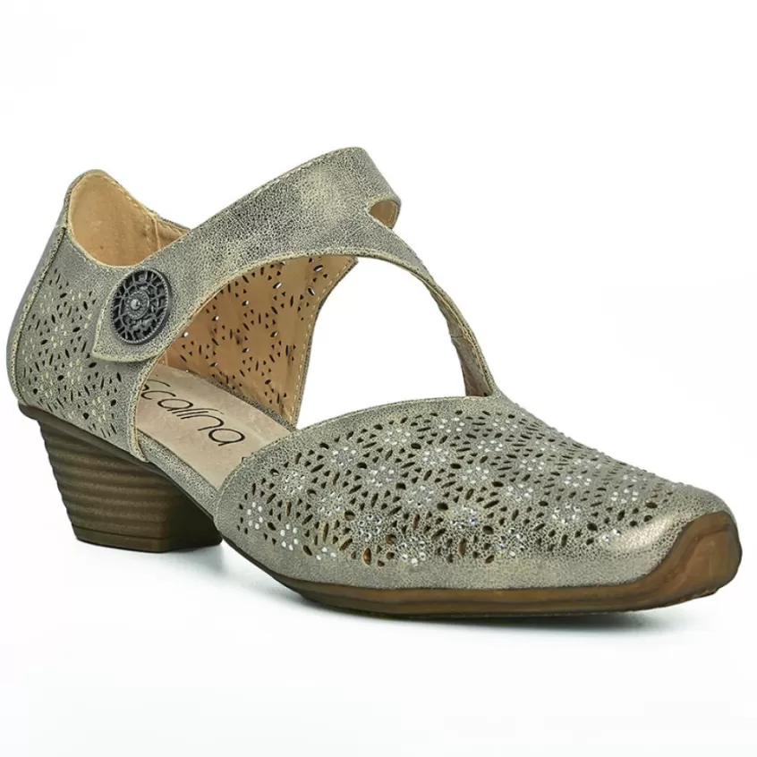 Chaussures Confort | SCALINA Escarpins Confort Femme Dore A Strass