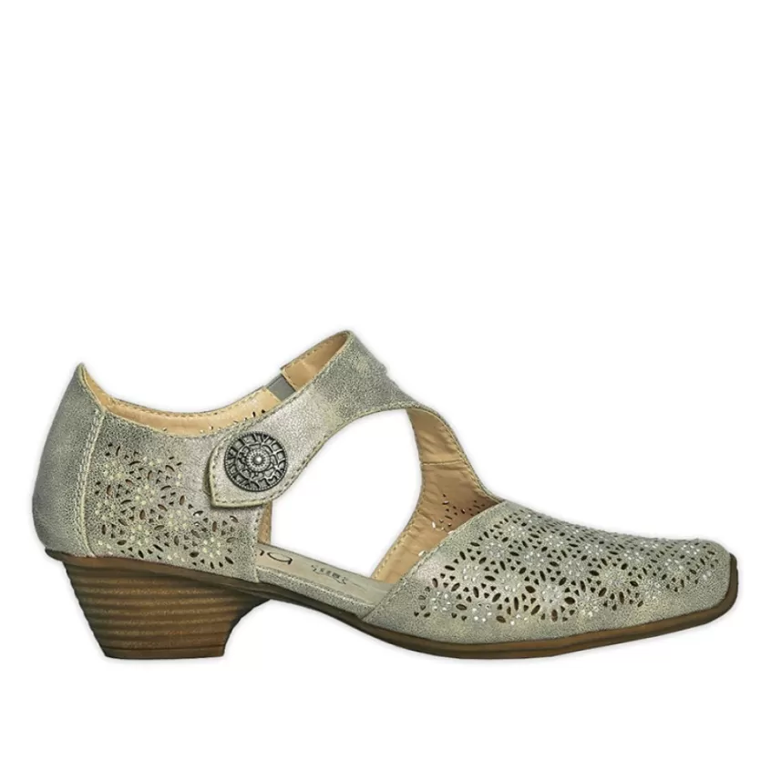 Chaussures Confort | SCALINA Escarpins Confort Femme Dore A Strass