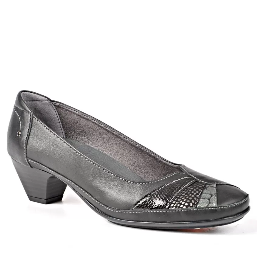 Chaussures Confort | LADY CONFORT Escarpins Confort Femme En Cuir Noir
