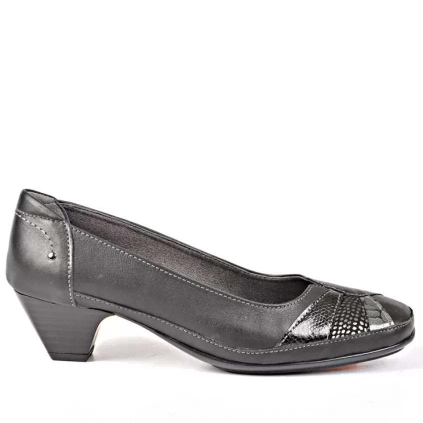 Chaussures Confort | LADY CONFORT Escarpins Confort Femme En Cuir Noir