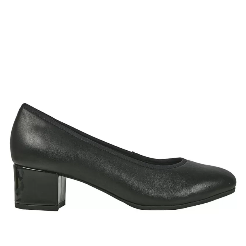 Chaussures Confort | SCALINA Escarpins Femme Cuir Noir Semelles Souples