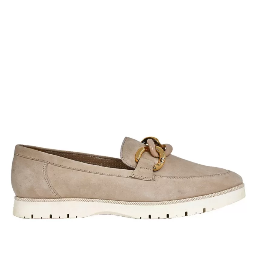 Chaussures Confort | SCALINA Mocassins Avec Chaines Beige