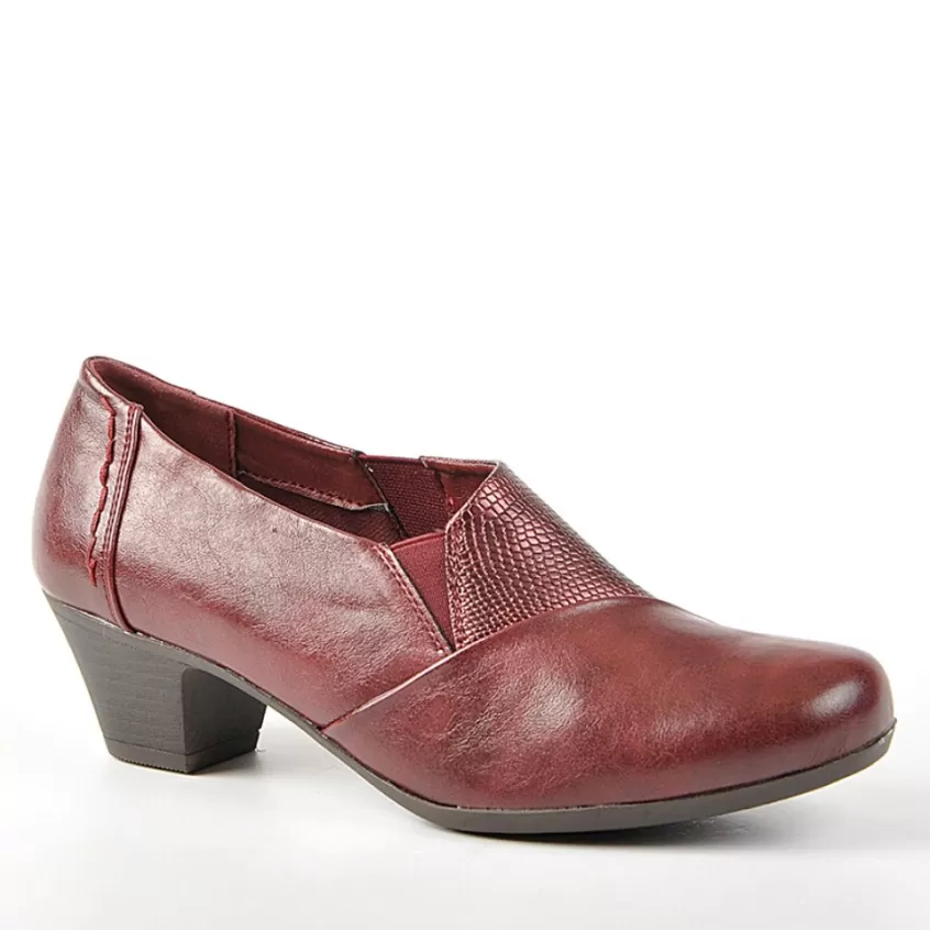Chaussures Confort | LADY CONFORT Mocassins Avec Elastiques Bordeaux