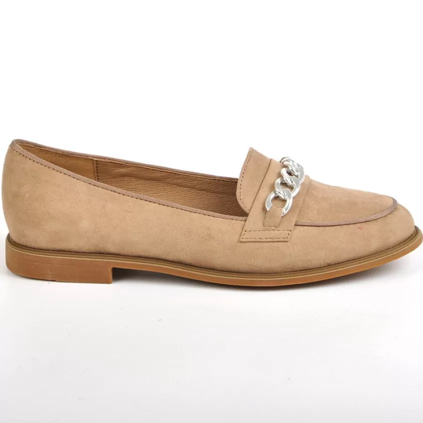 Mocassins | VICE VERSA Mocassins Femme Beige Avec Chaine