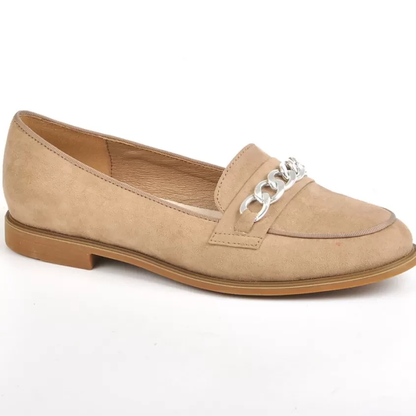 Mocassins | VICE VERSA Mocassins Femme Beige Avec Chaine