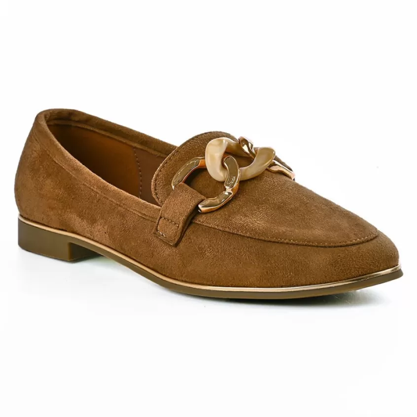 Mocassins | VICE VERSA Mocassins Femme Camel A Chaine