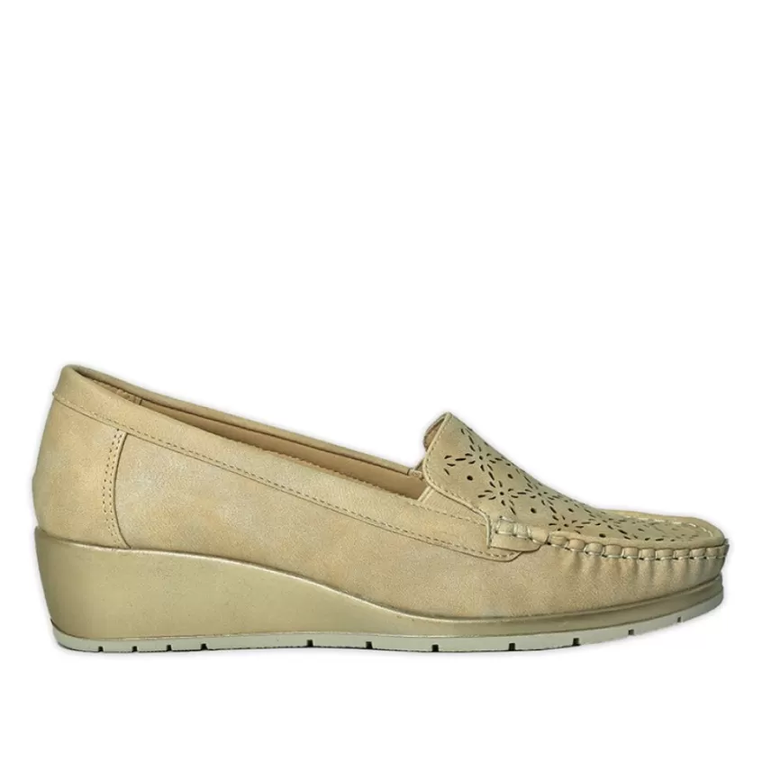 Chaussures Confort | LADY CONFORT Mocassins Femme Beige