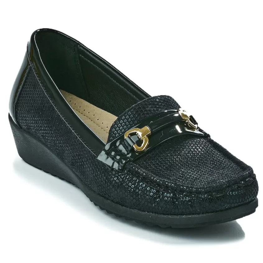 Chaussures Confort | LADY CONFORT Mocassins Femme Noir