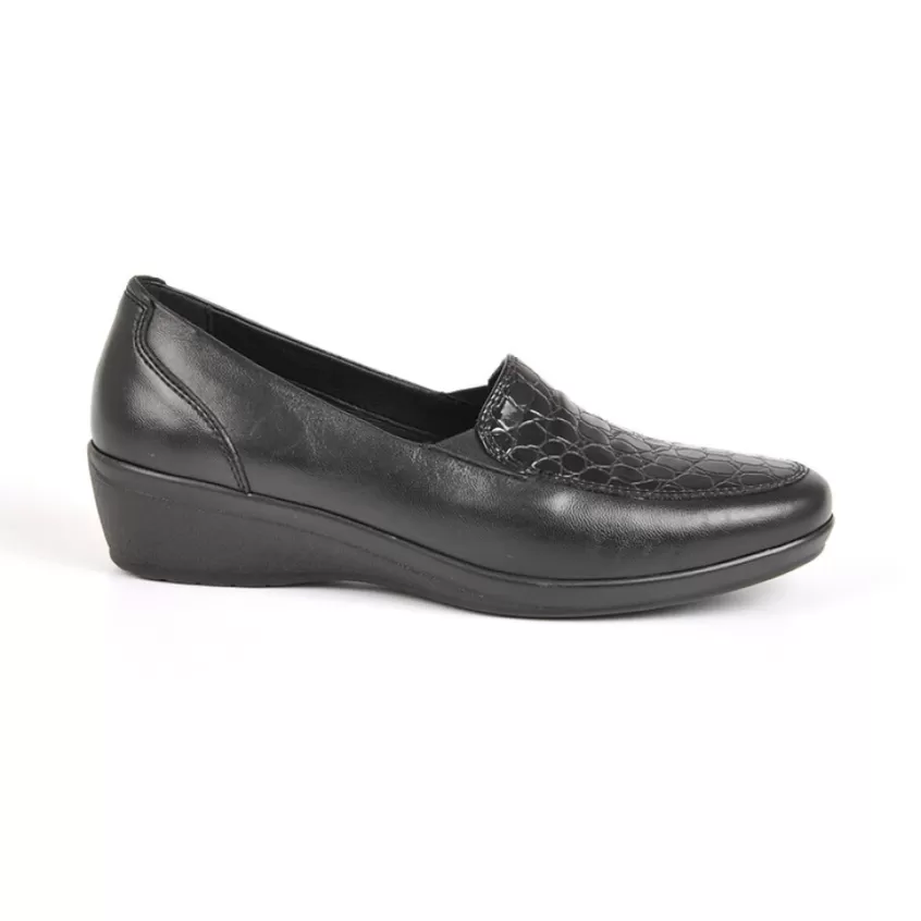 Chaussures Confort | LADY CONFORT Mocassins Femme Noir