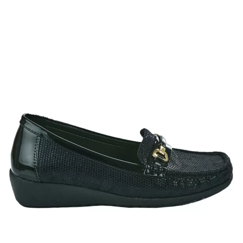 Chaussures Confort | LADY CONFORT Mocassins Femme Noir