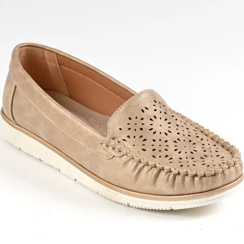 Chaussures Confort | SCALINA Mocassins Femme Beige