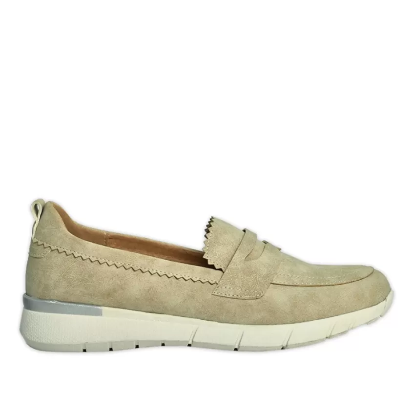 Chaussures Confort | SCALINA Mocassins Femme Beige
