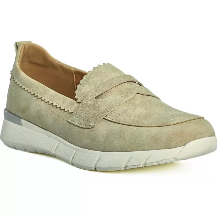 Chaussures Confort | SCALINA Mocassins Femme Beige
