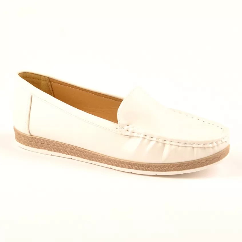 Chaussures Confort | SCALINA Mocassins Femme Blanc