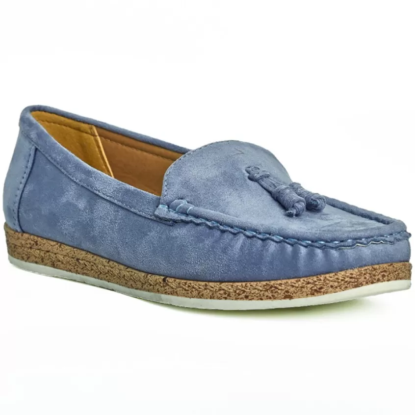 Chaussures Confort | SCALINA Mocassins Femme Bleu