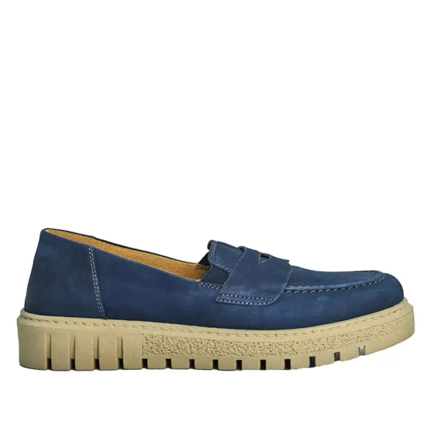 Chaussures Confort | SCALINA Mocassins Femme Bleu Marine
