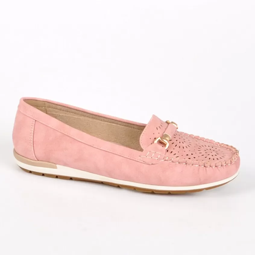 Chaussures Confort | SCALINA Mocassins Femme Rose Pale