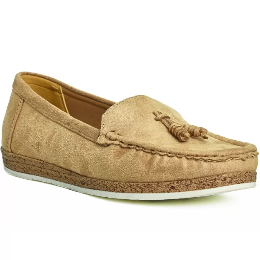 Chaussures Confort | SCALINA Mocassins Femme Taupe