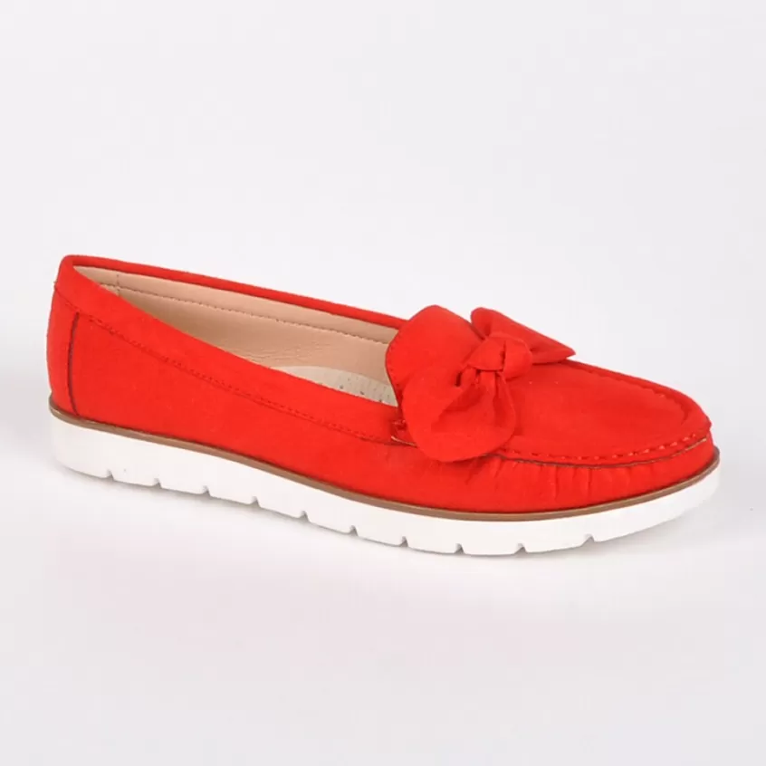 Mocassins | VICE VERSA Mocassins Femme Semelles Souples Rouge