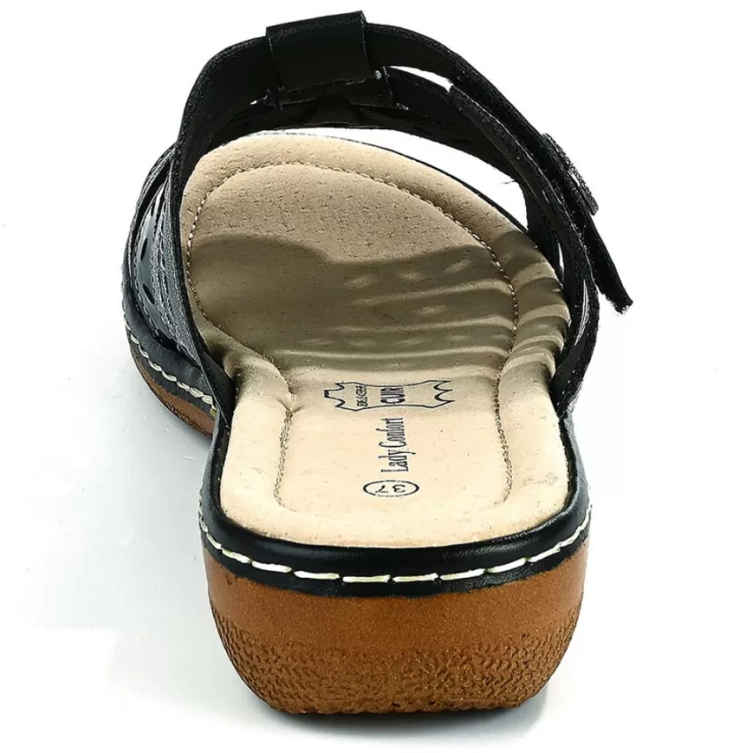 Chaussures Confort | LADY CONFORT Mules A Talons Femme Noir