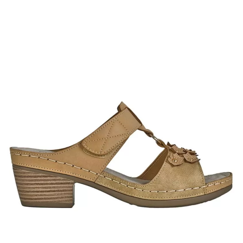 Chaussures Confort | LADY CONFORT Mules A Talons Beige