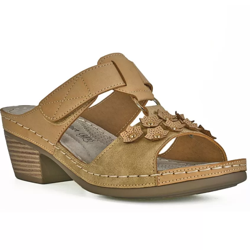 Chaussures Confort | LADY CONFORT Mules A Talons Beige