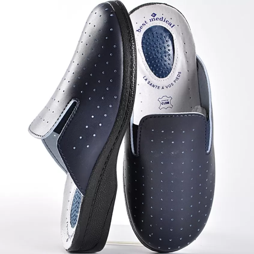 Mules, Tongs | BEST MEDICAL Mules Bleu Marine