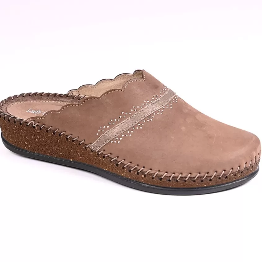 Chaussures Confort | LADY CONFORT Mules Compensees Femme Beige