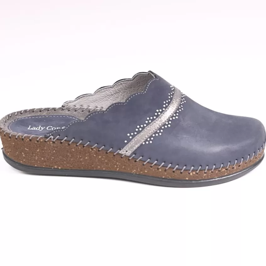 Chaussures Confort | LADY CONFORT Mules Compensees Femme Bleu