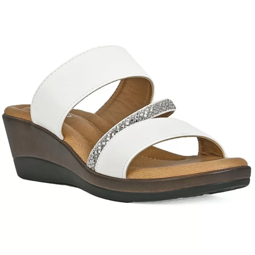 Chaussures Confort | SCALINA Mules Compensees Femme Blanc
