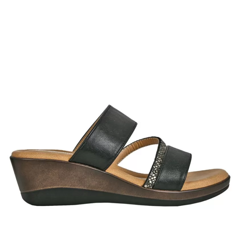 Chaussures Confort | SCALINA Mules Compensees Femme Noir