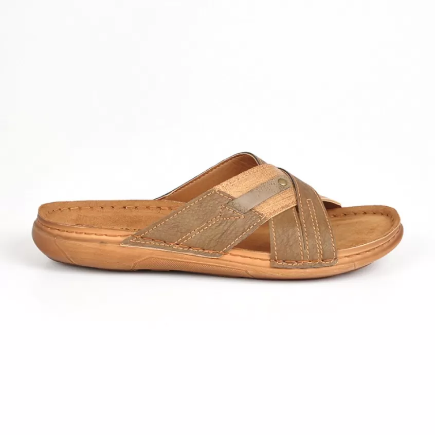 Mules, Tongs | SEALINE Mules Homme Bi-Matieres Cuir Marron