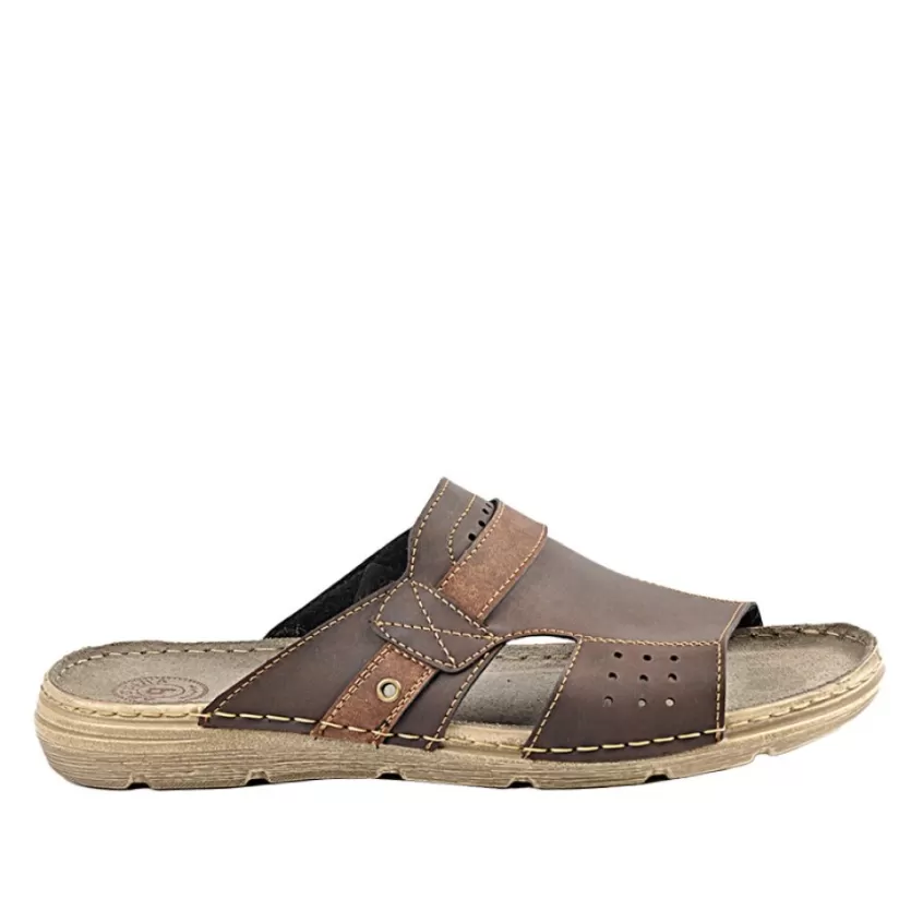 Mules, Tongs | ARIZONA Mules Homme Cuir Marron