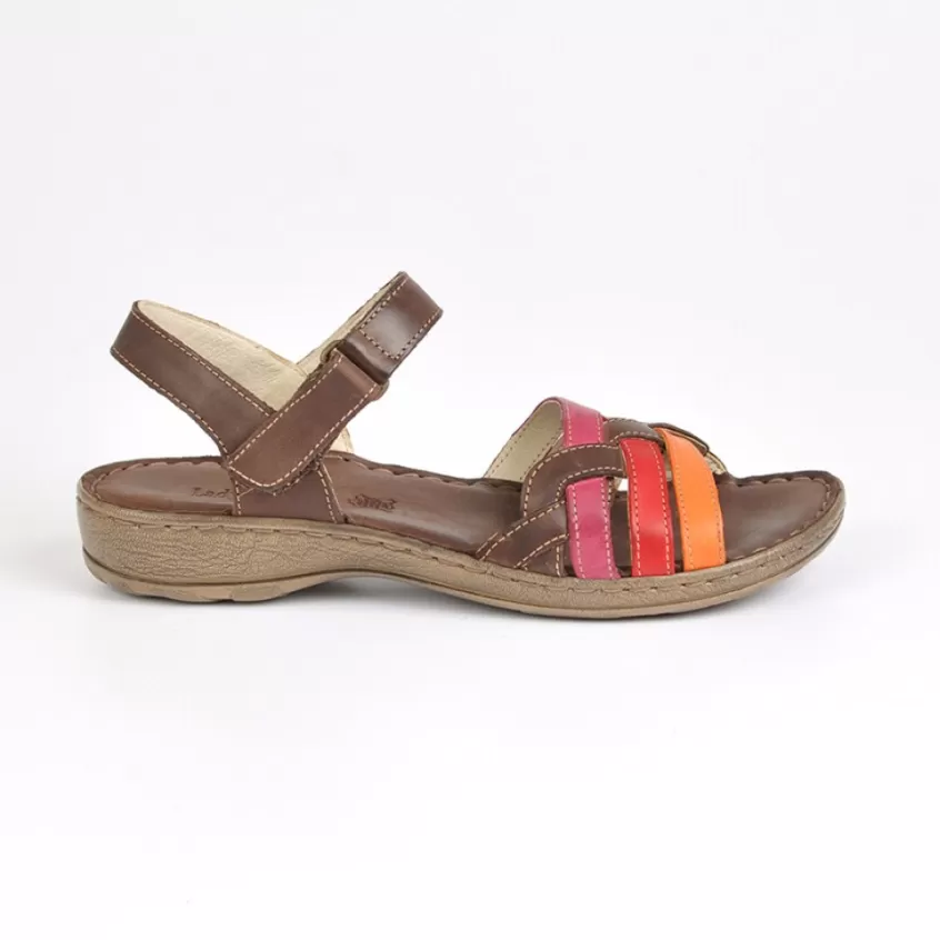 Chaussures Confort | LADY CONFORT Sandales A Talons Femme Marron