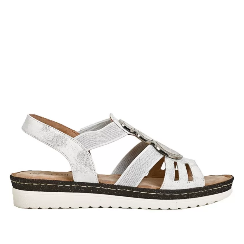 Chaussures Confort | SCALINA Sandales Compensees Femme Blanc
