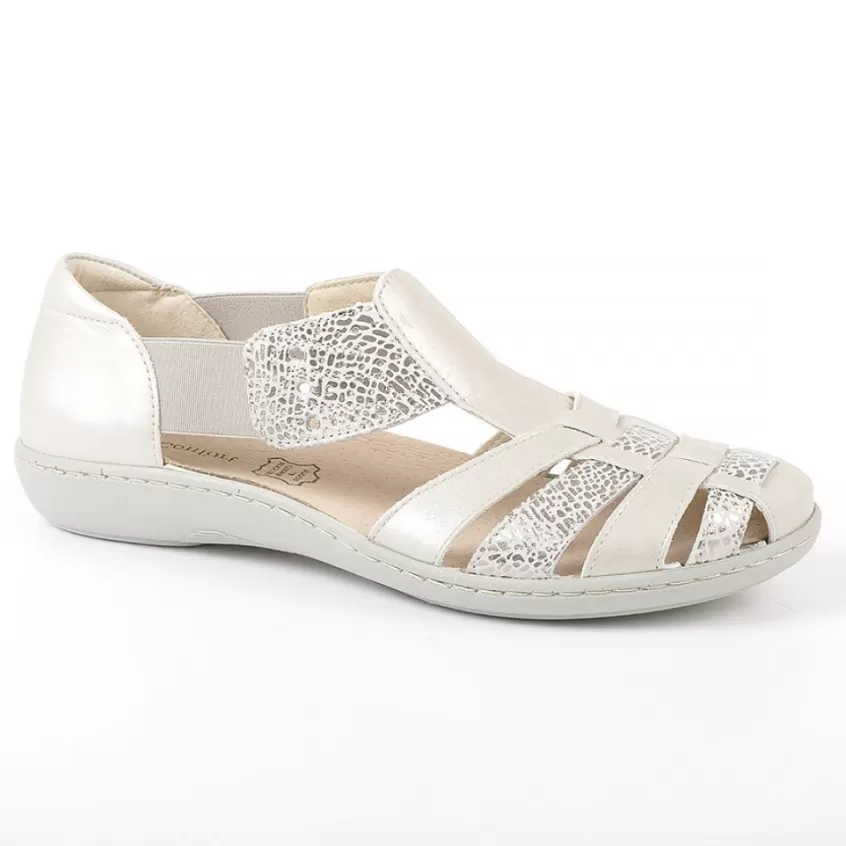 Chaussures Confort | LADY CONFORT Sandales Confort Femme Semelles Souples Argente