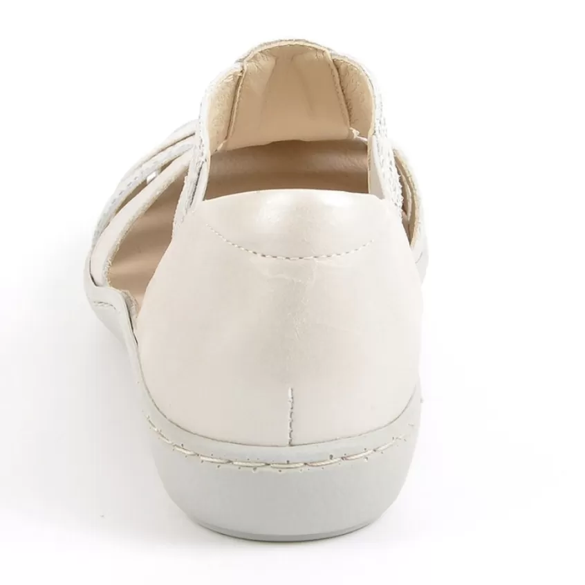 Chaussures Confort | LADY CONFORT Sandales Confort Femme Semelles Souples Argente