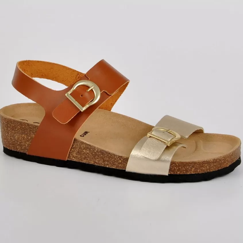 Chaussures Confort | SCALINA Sandales Femme Compensees Marron