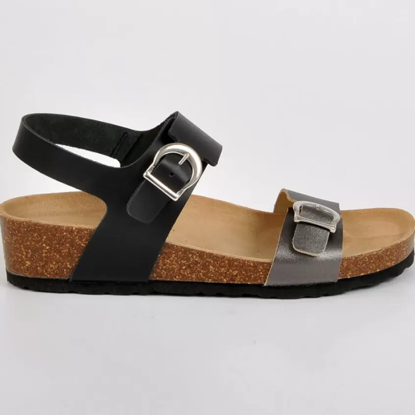 Chaussures Confort | SCALINA Sandales Femme Compensees Noir