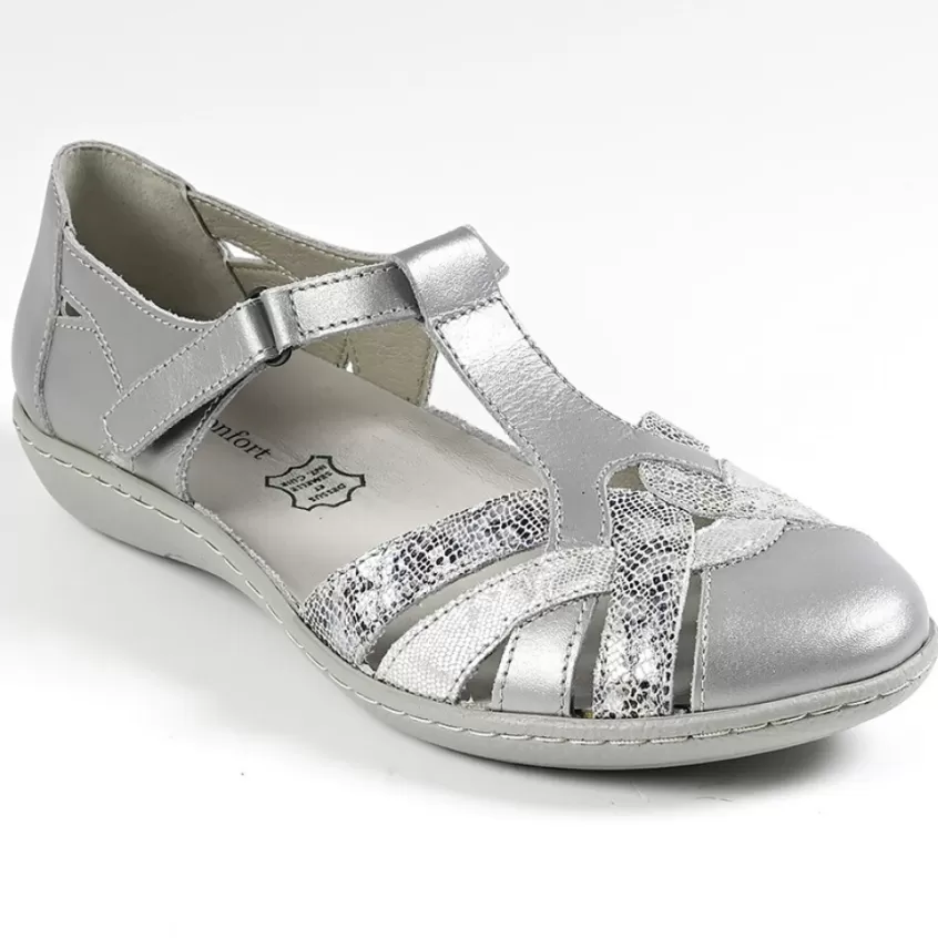 Chaussures Confort | LADY CONFORT Sandales Femme Argente
