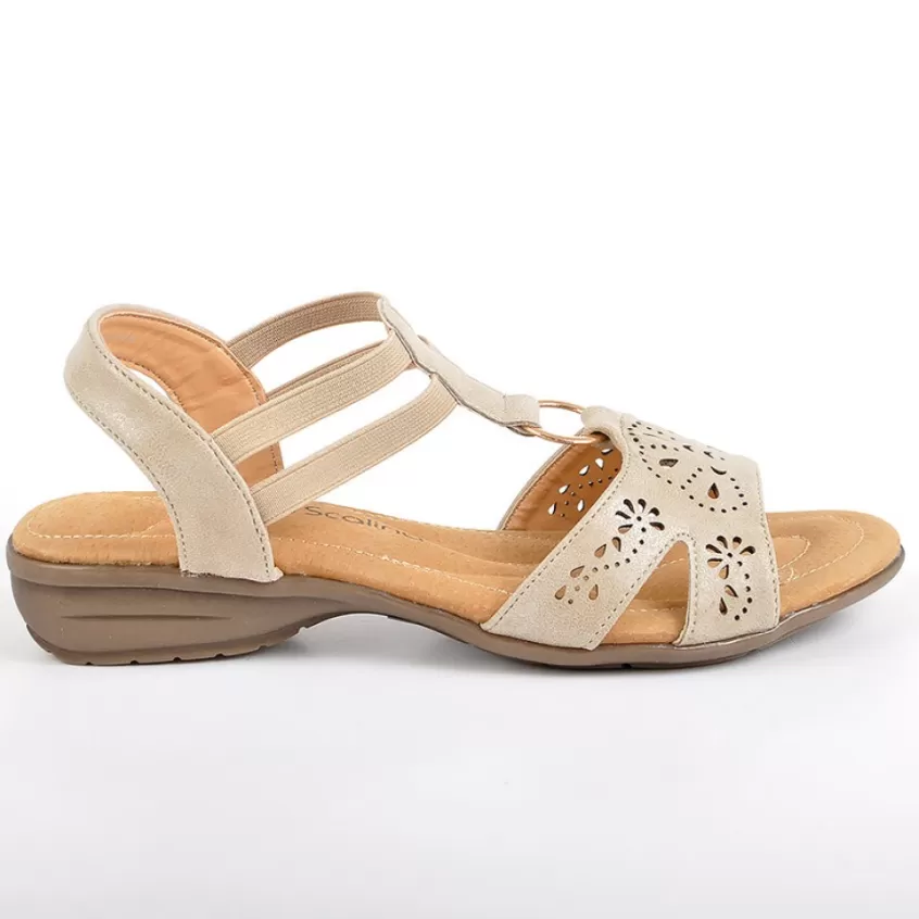Chaussures Confort | SCALINA Sandales Femme Plates Beige