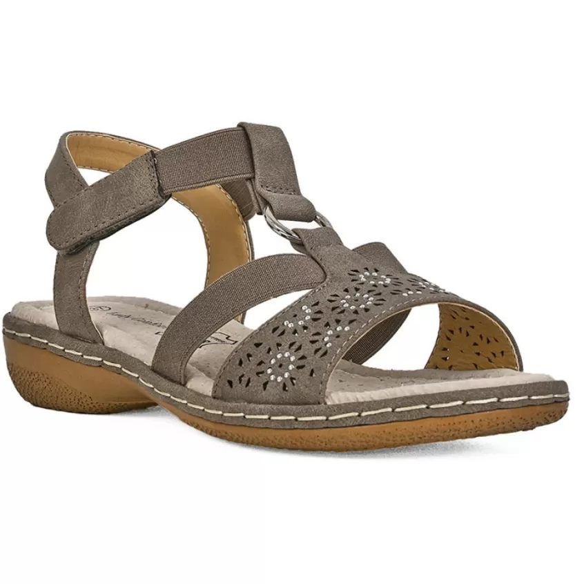 Chaussures Confort | LADY CONFORT Sandales Plates Femme Beige