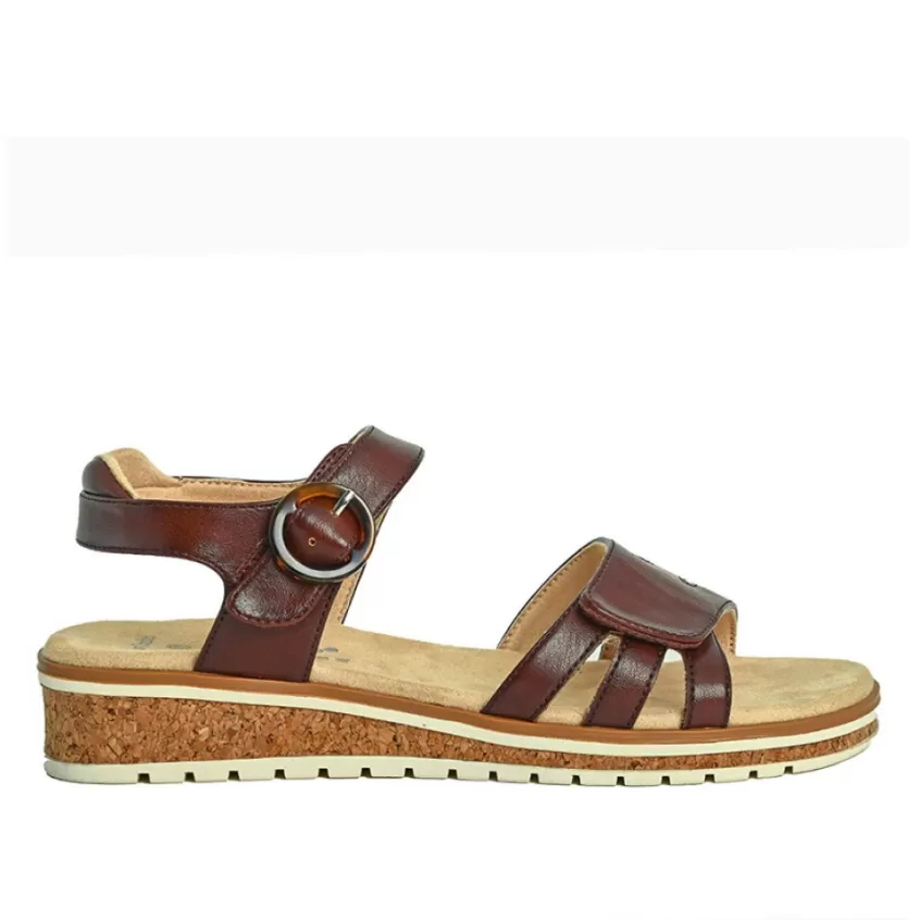Chaussures Confort | LADY CONFORT Sandales Plates Femme Marron