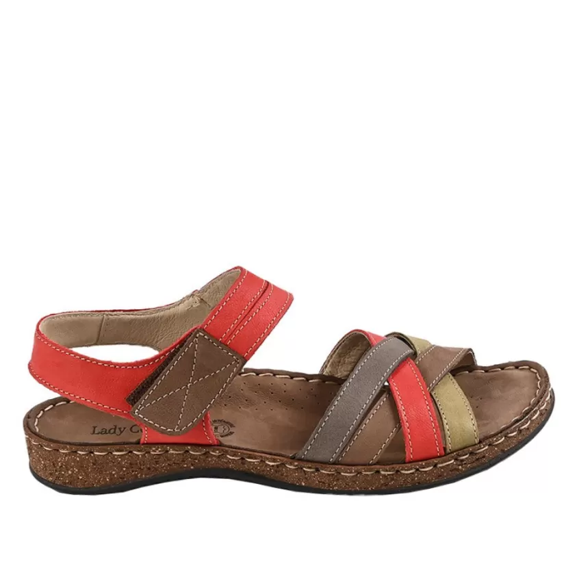Chaussures Confort | LADY CONFORT Sandales Plates Femme Multicolore