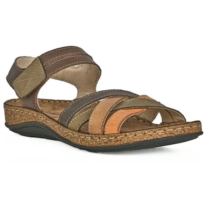 Chaussures Confort | LADY CONFORT Sandales Plates Femme Multicolore