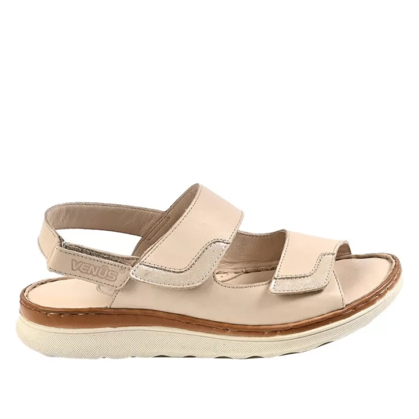 Chaussures Confort | VENUS Sandales Plates Femme Beige