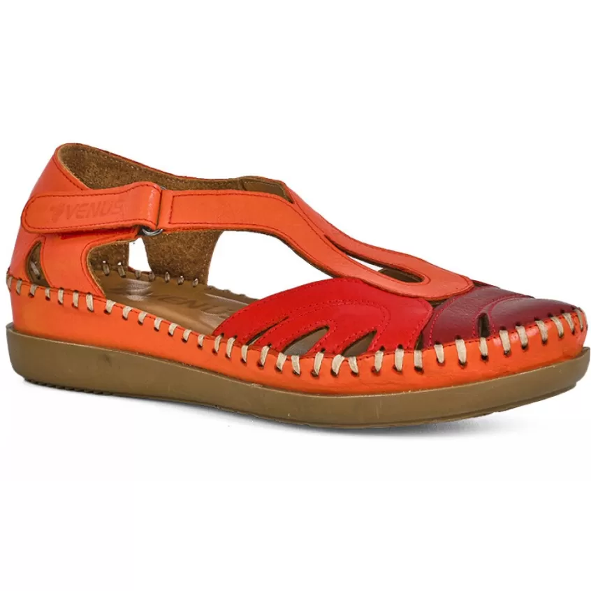 Chaussures Confort | VENUS Sandales Plates Bordeaux