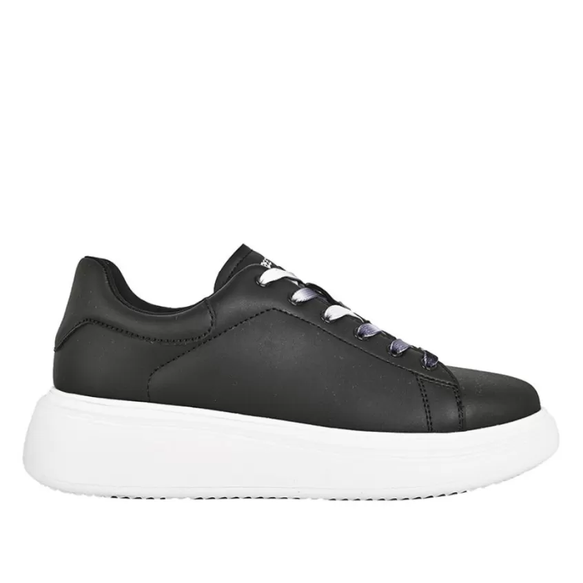 Baskets, Sneakers | STREET LIFE Sneakers Femme Noir Lacets Bicolores