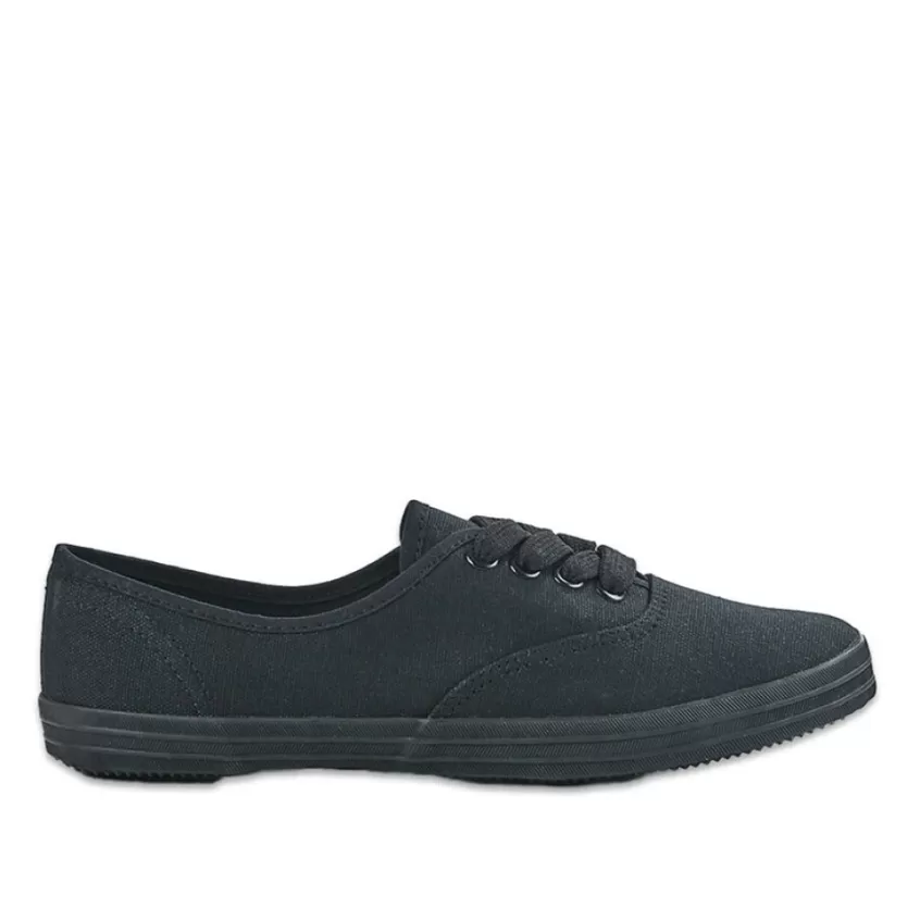 Baskets, Sneakers | STREET LIFE Tennis Femme Noir Unie